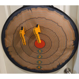 Waloo Sports Lumberjack Foam Throwing Game Target with 2 Plastic Axes